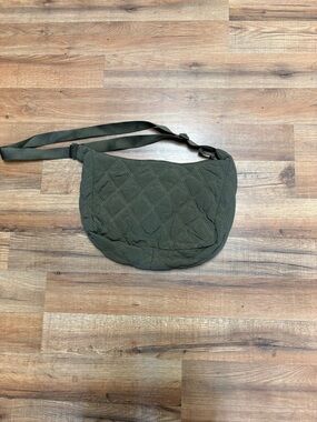 Quilted Crossbody Bag in Olive Green